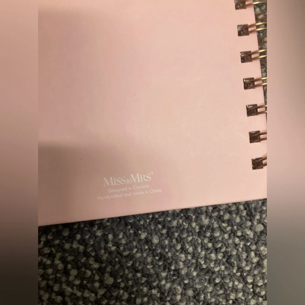 Miss to Mrs shop Future Mrs Organizer wedding planner hardcover wire bound pink